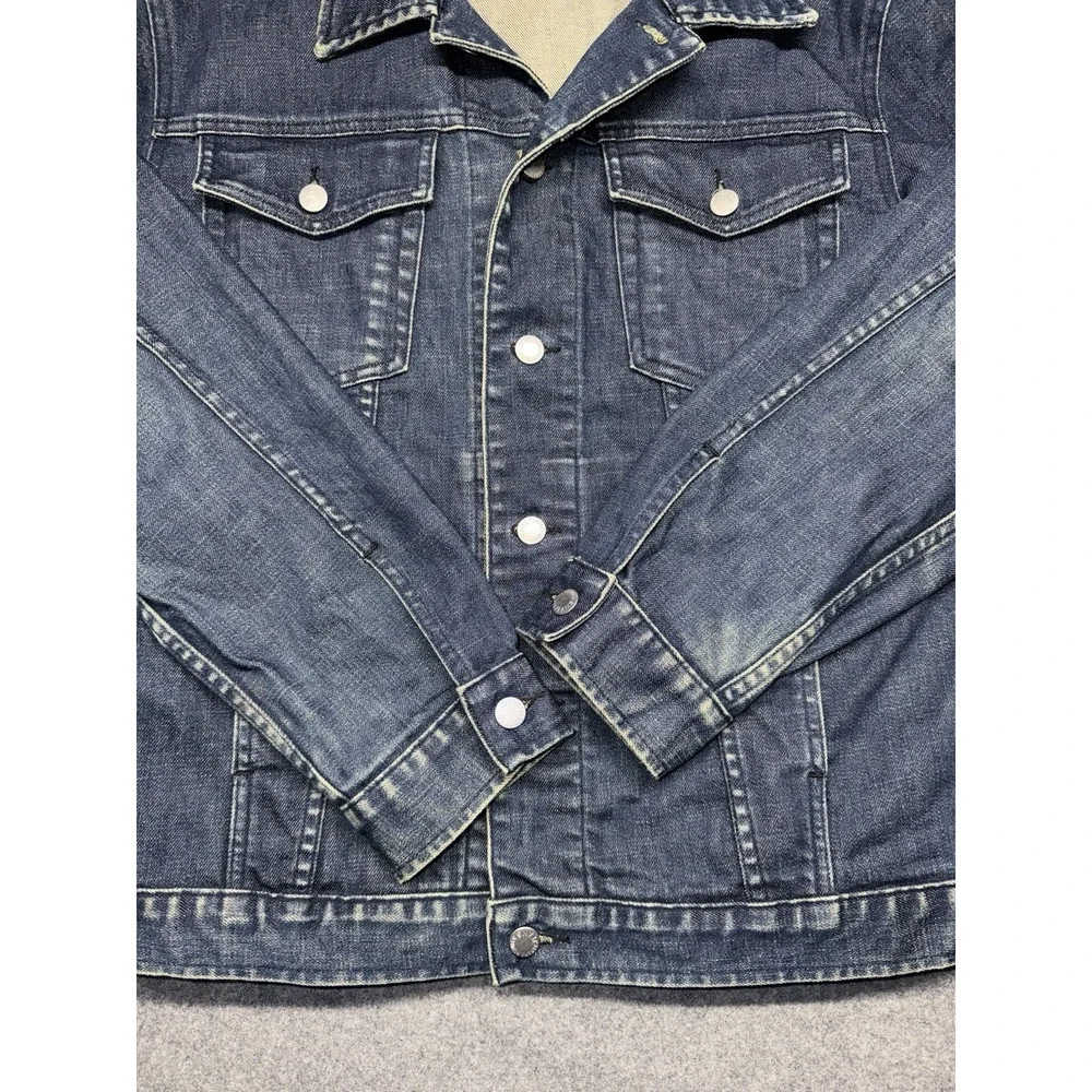 Banana Republic Fremont Denim Trucker Jean Jacket Mens Large Dark Wash Retro